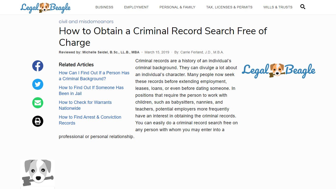 How to Obtain a Criminal Record Search Free of Charge